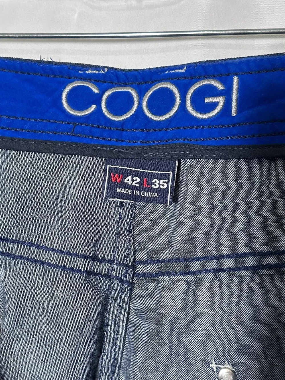 NWT Vintage Coogi Jeans Baggy Y2K Embroidered Velour Pocket 42x35 Deadstock